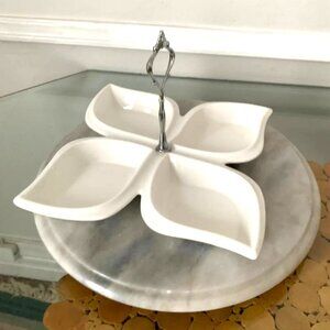 Pristine MCM Divided Serving Tray | Vintage Serving Plate